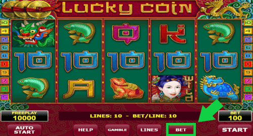 bet aanpassen lucky slot