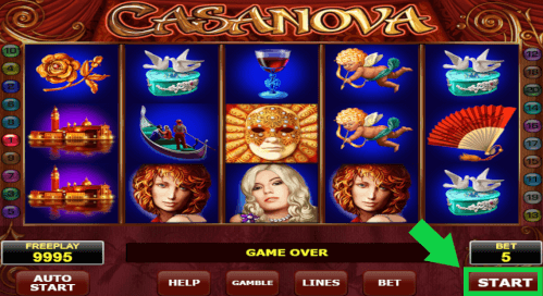 start knop slot casanova