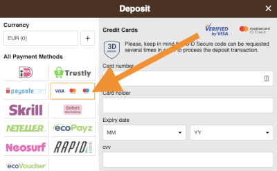 Kies voor Mastercard en vul je gegevens in