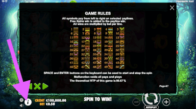 Spelinfo Pixie Wings slot