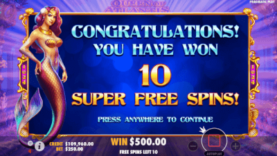 Win 10 super free spins