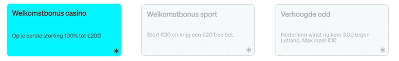 Kies direct de leukste bonus uit