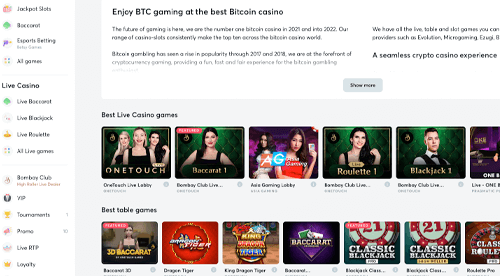 Bitcoin casino spellen