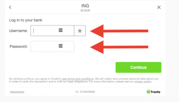 Log in bij je bank