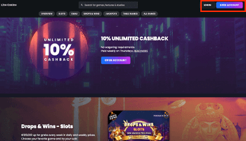 cashback casino inloggen