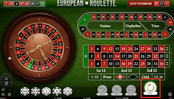 Roulette wiel draaien