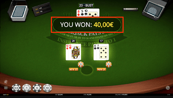 Totale punten blackjack