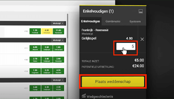 Weddenschappen plaatsen