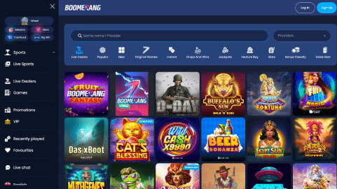 Boomerang casino games